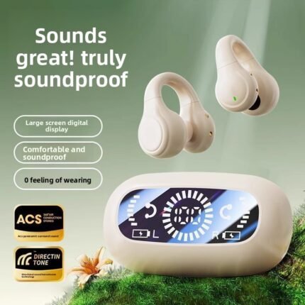 2026 New Non-In-Ear Clip-On Bone-Conduction Wireless for 5.4 Earphones Silicone Gel Life Waterproof Large Smart Digital